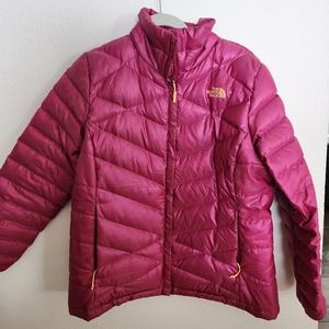 The North Face Light Weight Down Jacket, XL, Raspberry